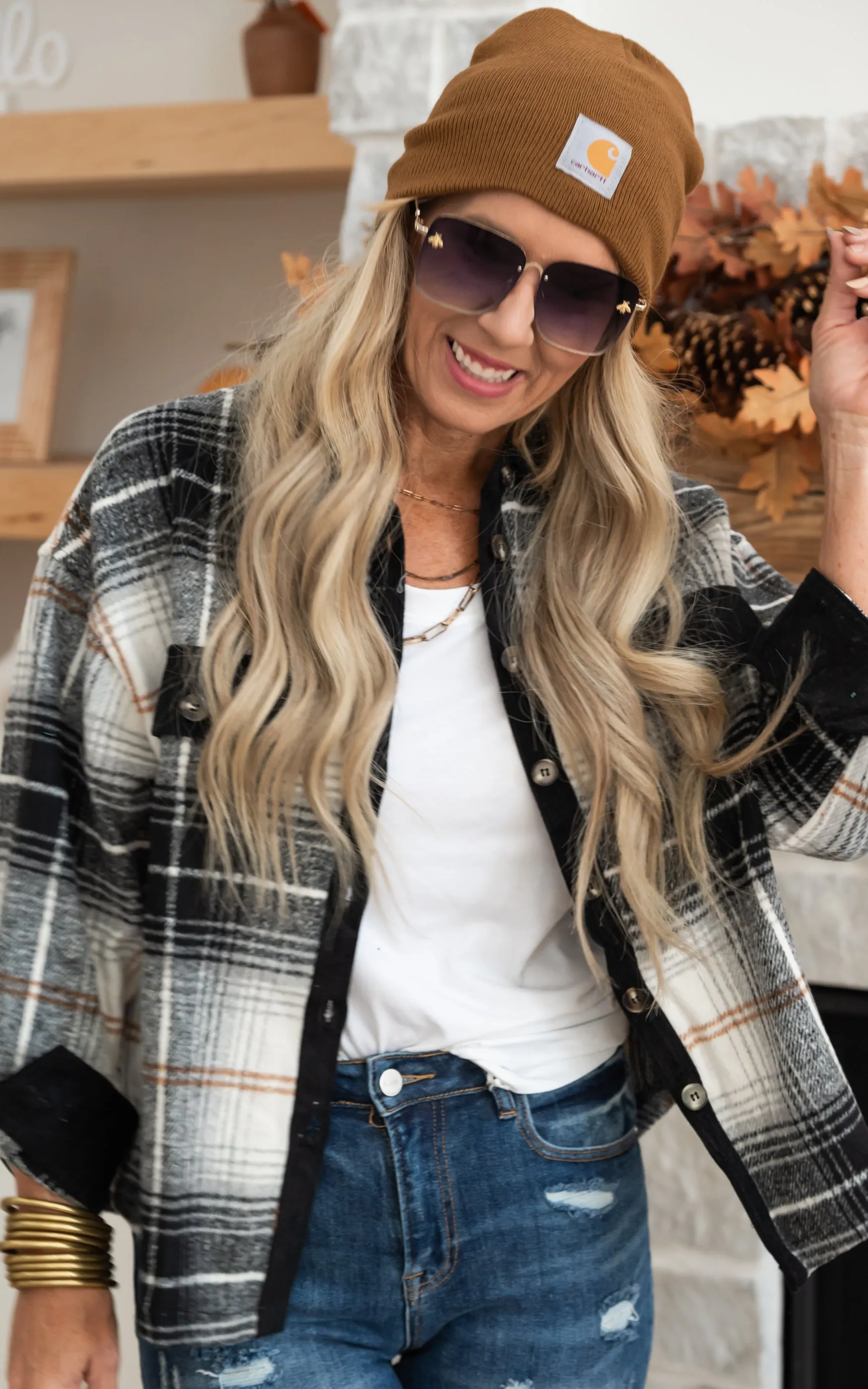 Take Me to Fall Plaid Shacket - Final Sale