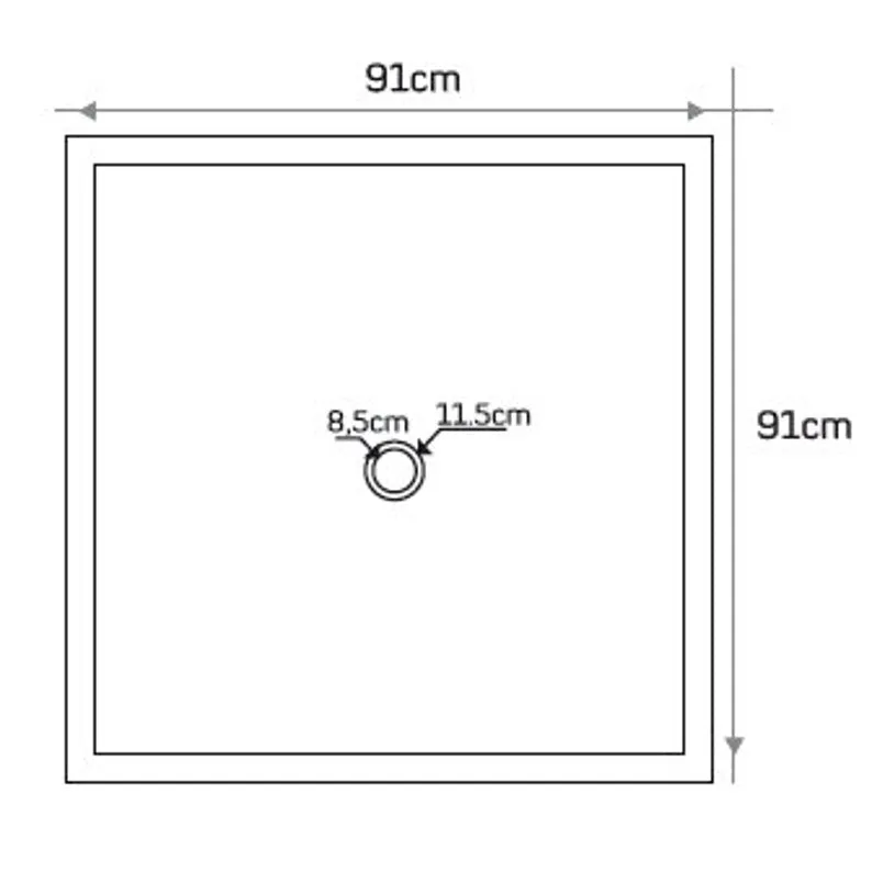 TCSC | Noce Brown Travertine Square Shower Base Hand-carved from Solid Travertine Block (W)36" (L)36"