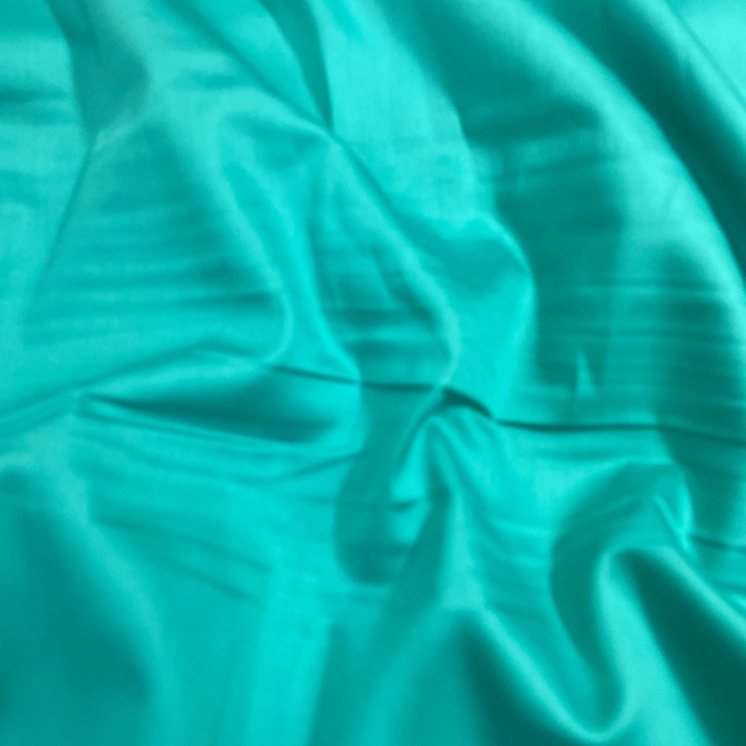 Teal Green Solid Cotton Satin Fabric