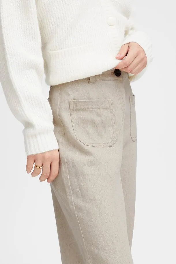 The Kunis Linen Pant - Sand Melange