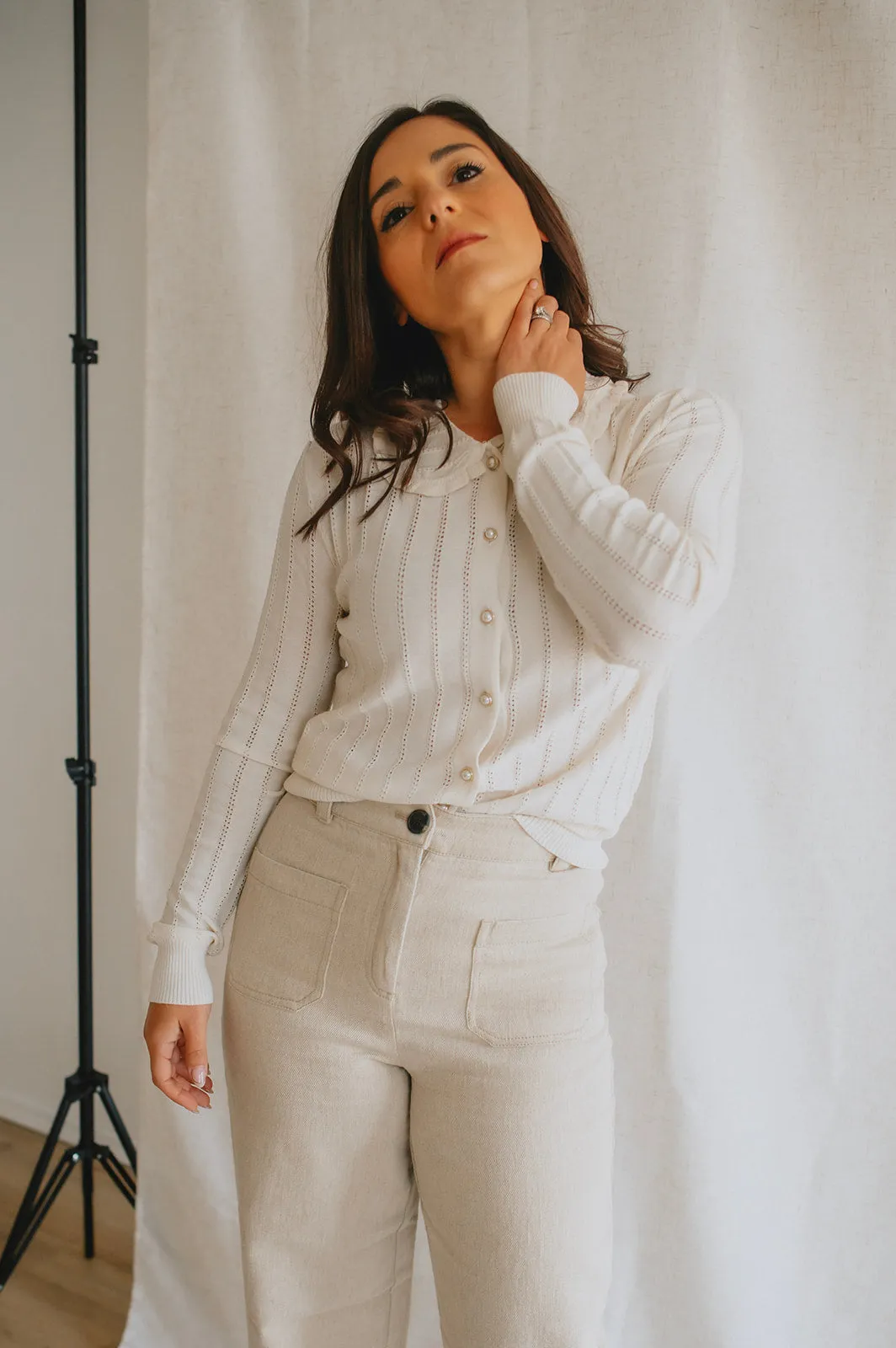 The Kunis Linen Pant - Sand Melange