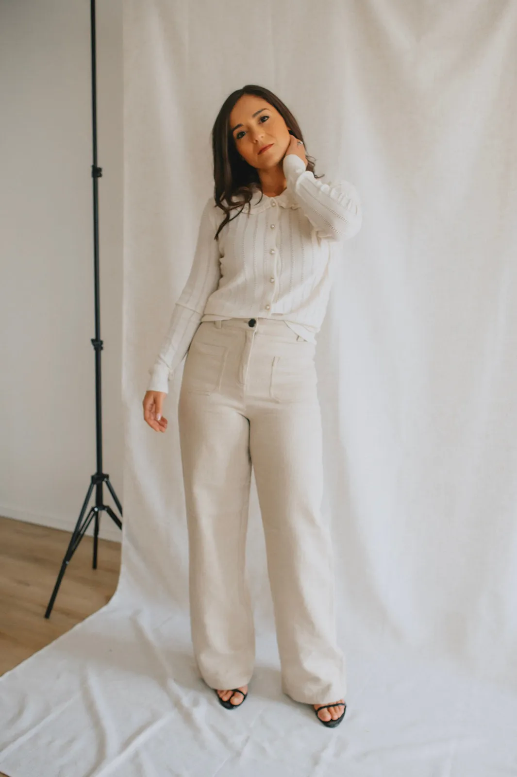 The Kunis Linen Pant - Sand Melange