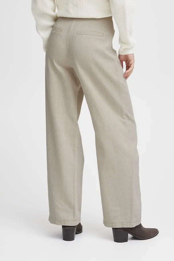 The Kunis Linen Pant - Sand Melange