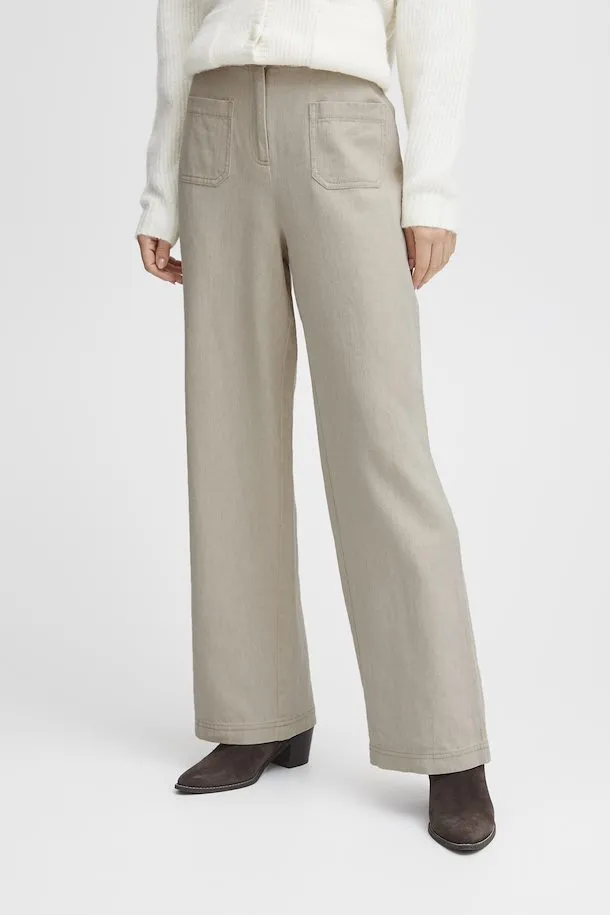 The Kunis Linen Pant - Sand Melange