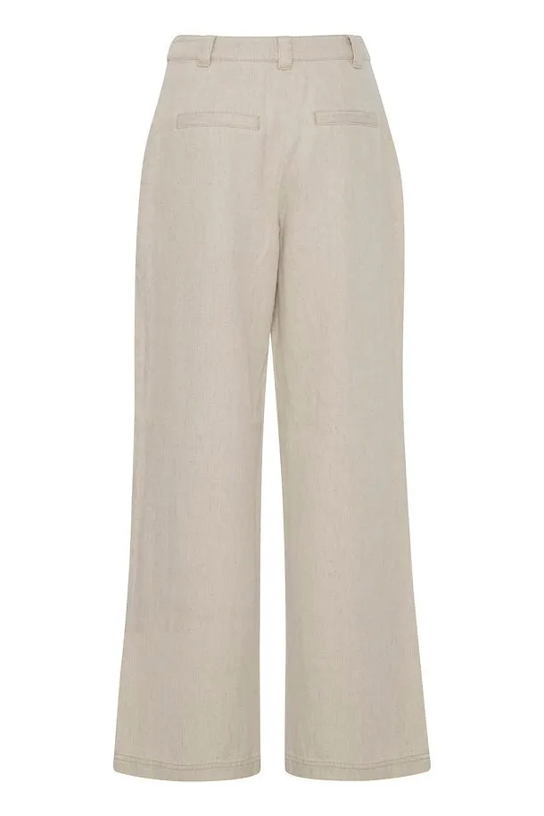 The Kunis Linen Pant - Sand Melange