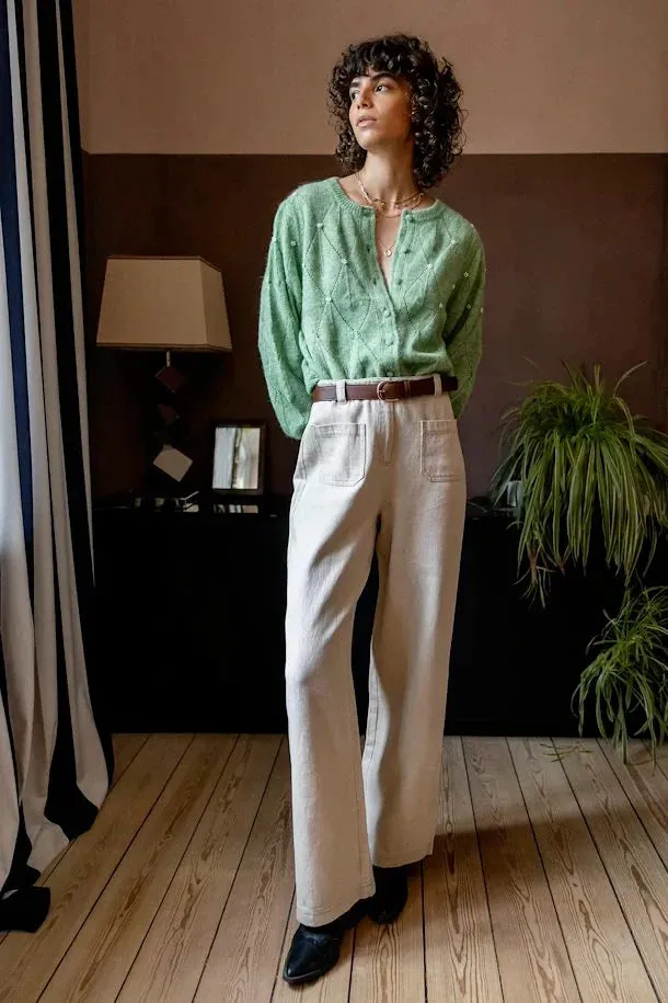 The Kunis Linen Pant - Sand Melange