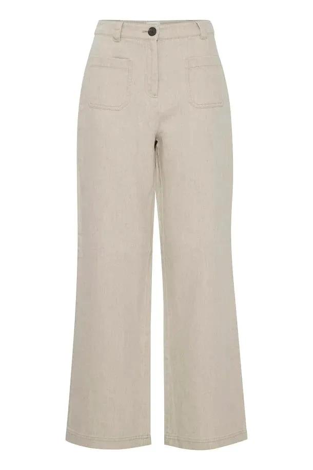 The Kunis Linen Pant - Sand Melange