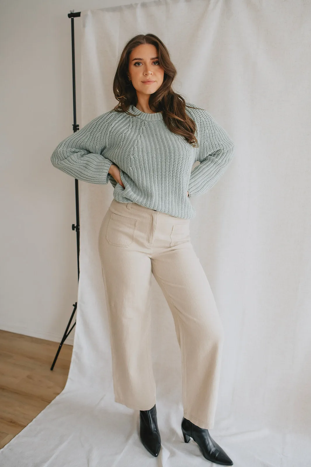 The Kunis Linen Pant - Sand Melange