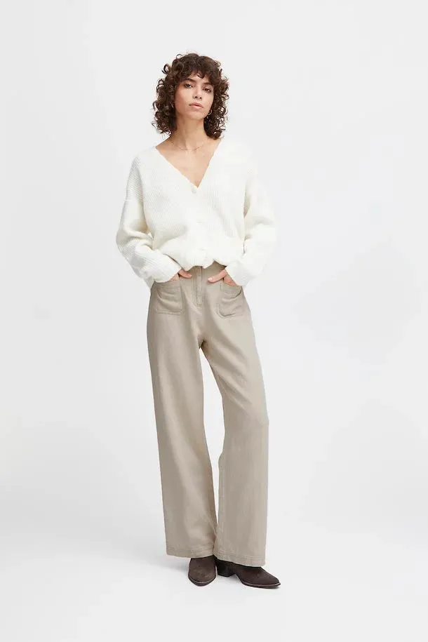 The Kunis Linen Pant - Sand Melange