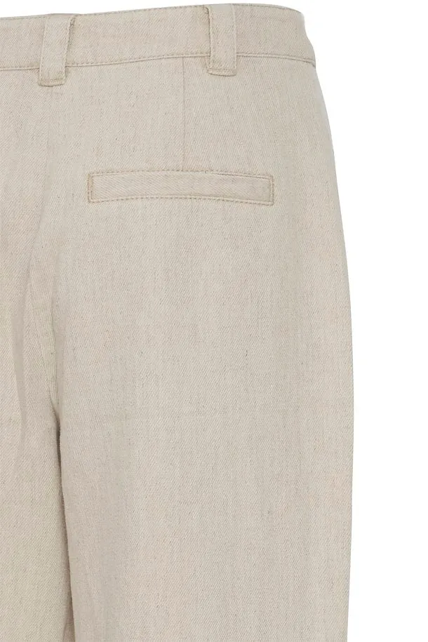 The Kunis Linen Pant - Sand Melange