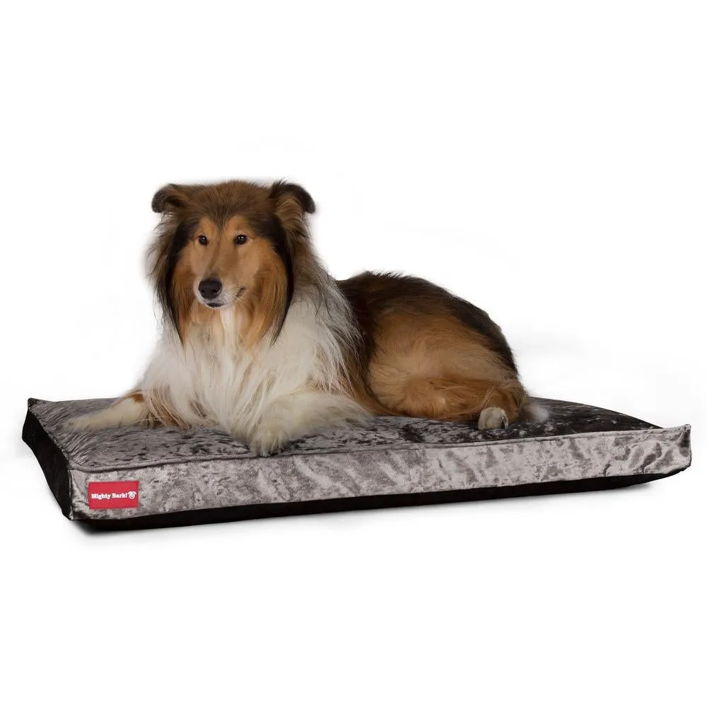 The Mattress Orthopedic Classic Memory Foam Dog Bed - Glitz Silver