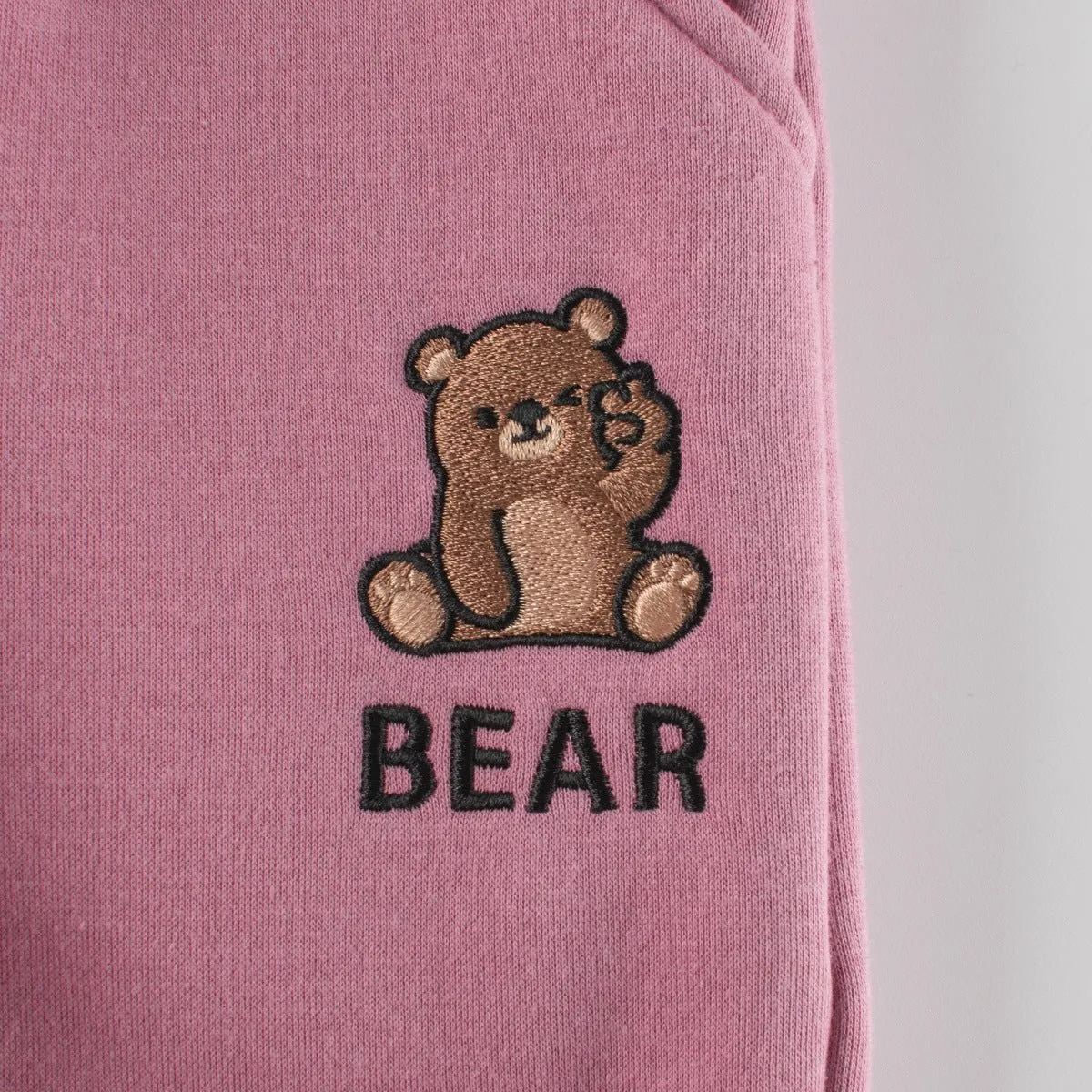 Toddler/Kid Girl's Pink Pants with Bear Design