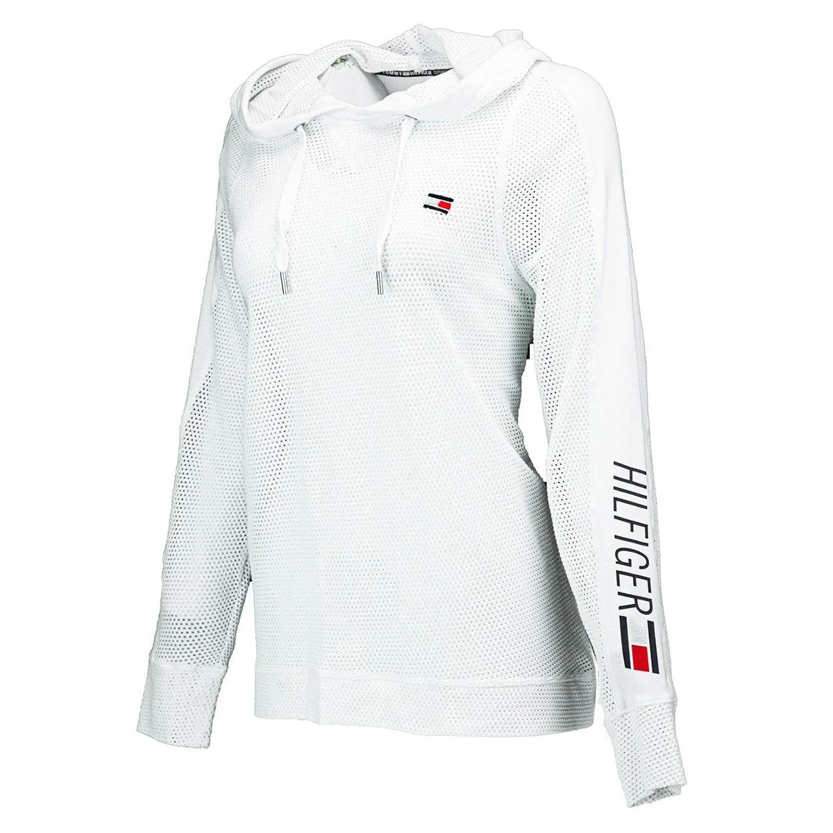 Tommy Hilfiger Women's Long Sleeve Mesh Blocked Hoodie