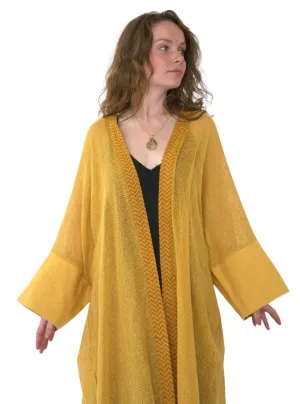 Turmeric Organic Cotton Mesh Long Kimono