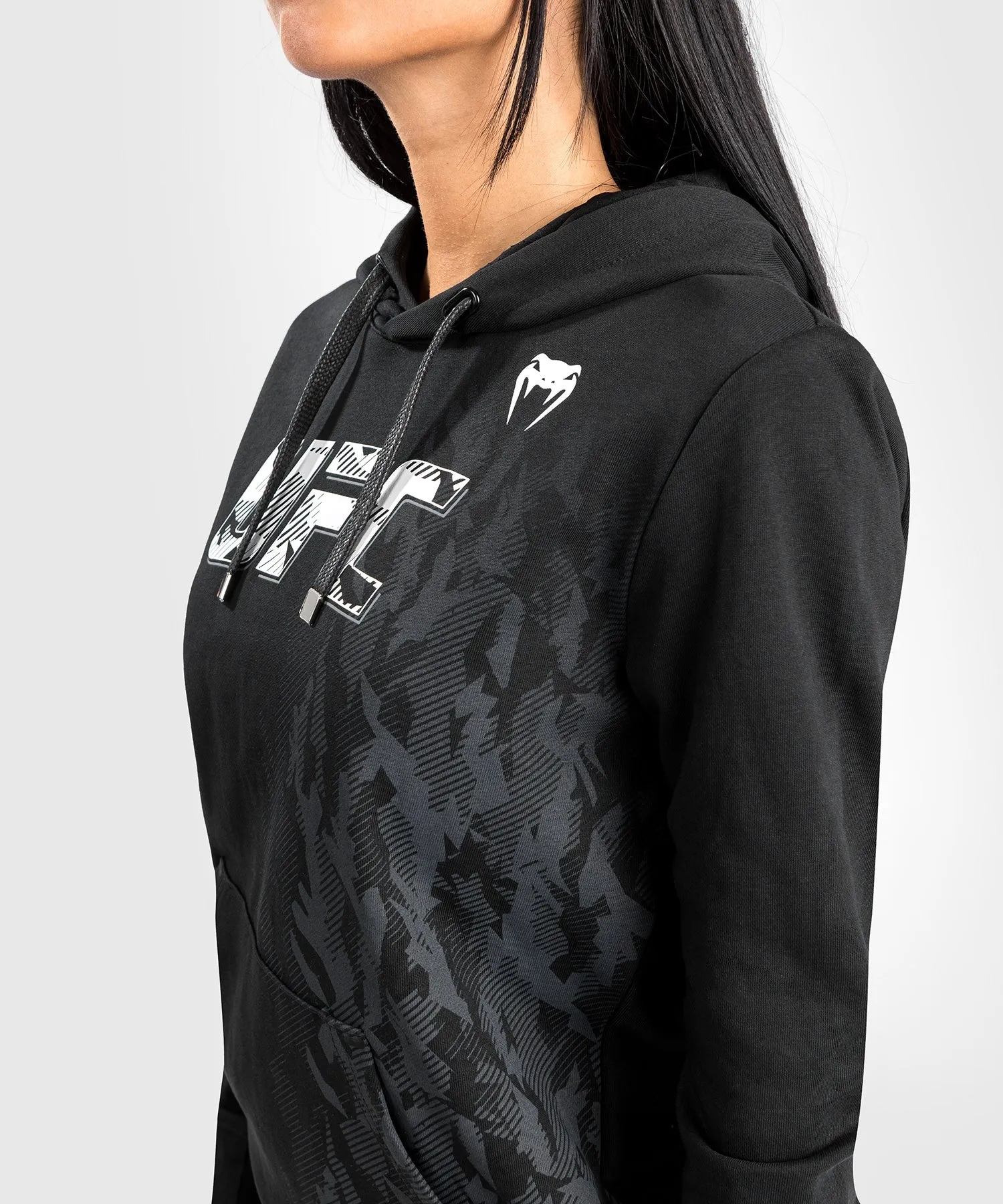 UFC Venum Authentic Fight Week Women's Pullover Hoodie - Black