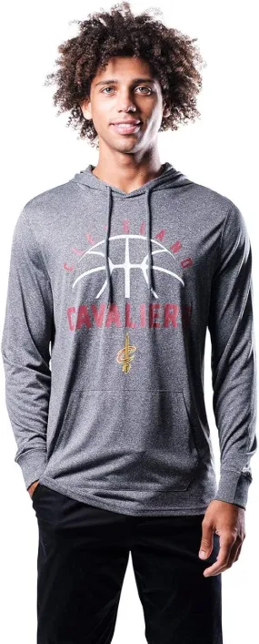 Ultra Game NBA Official Men’s Super Soft Lightweight Pullover Hoodie Sweatshirt - Unisex, Cleveland Cavaliers, Heather Charcoal|Cleveland Cavaliers