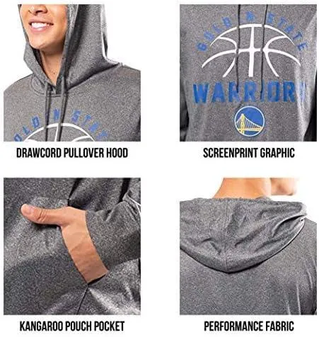 Ultra Game NBA Official Men’s Super Soft Lightweight Pullover Hoodie Sweatshirt - Unisex, Denver Nuggets, Heather Charcoal|Denver Nuggets