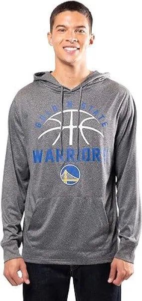 Ultra Game NBA Official Men’s Super Soft Lightweight Pullover Hoodie Sweatshirt - Unisex, Golden State Warriors, Heather Charcoal|Golden State Warriors