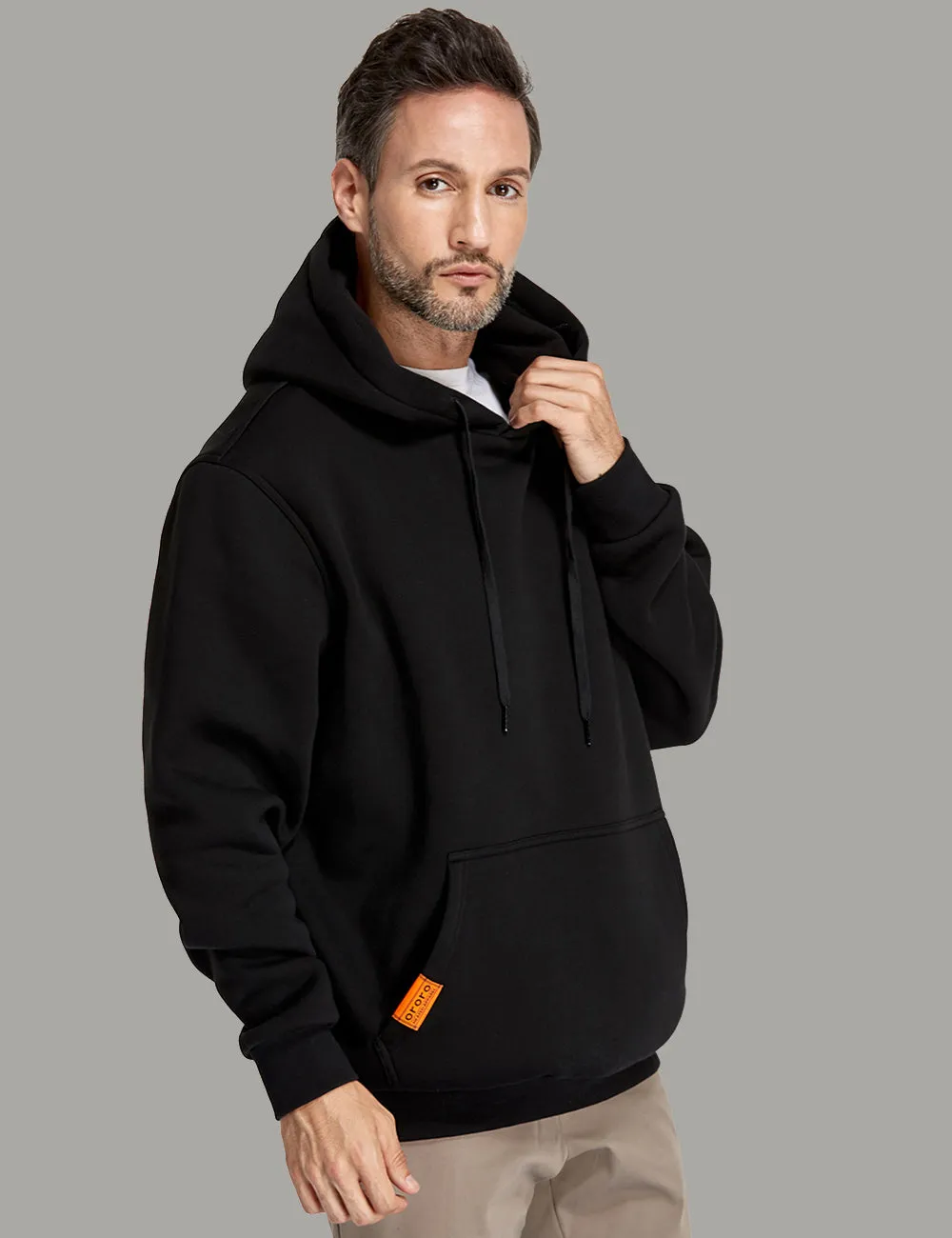 Unisex Heated Pullover Hoodie with Heating on Hand Pockets