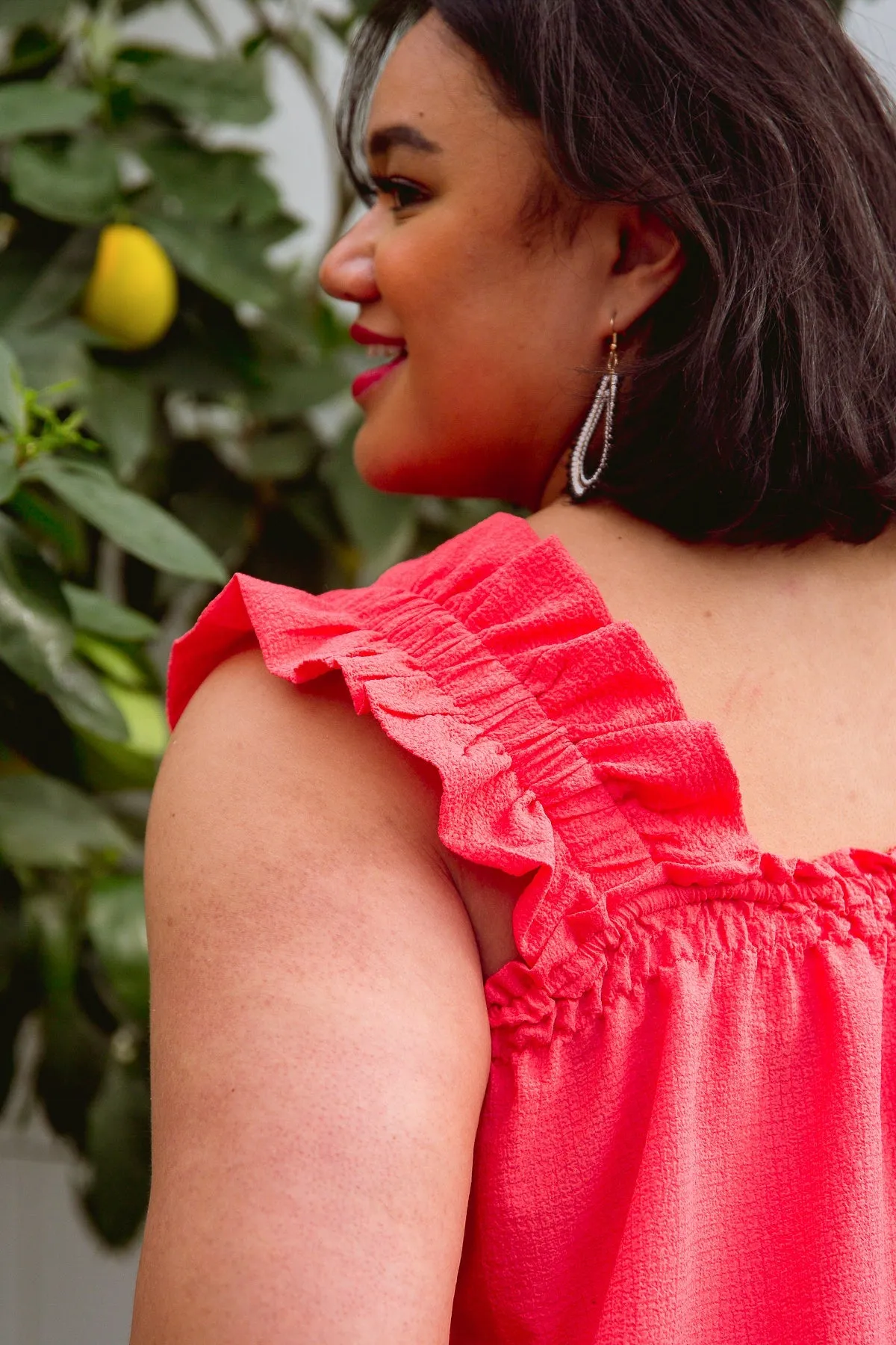 Uptown Top in Coral