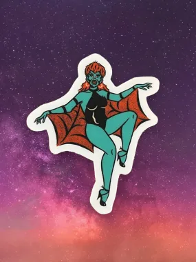 Vampire Lady Transparent Sticker by Mischief Made