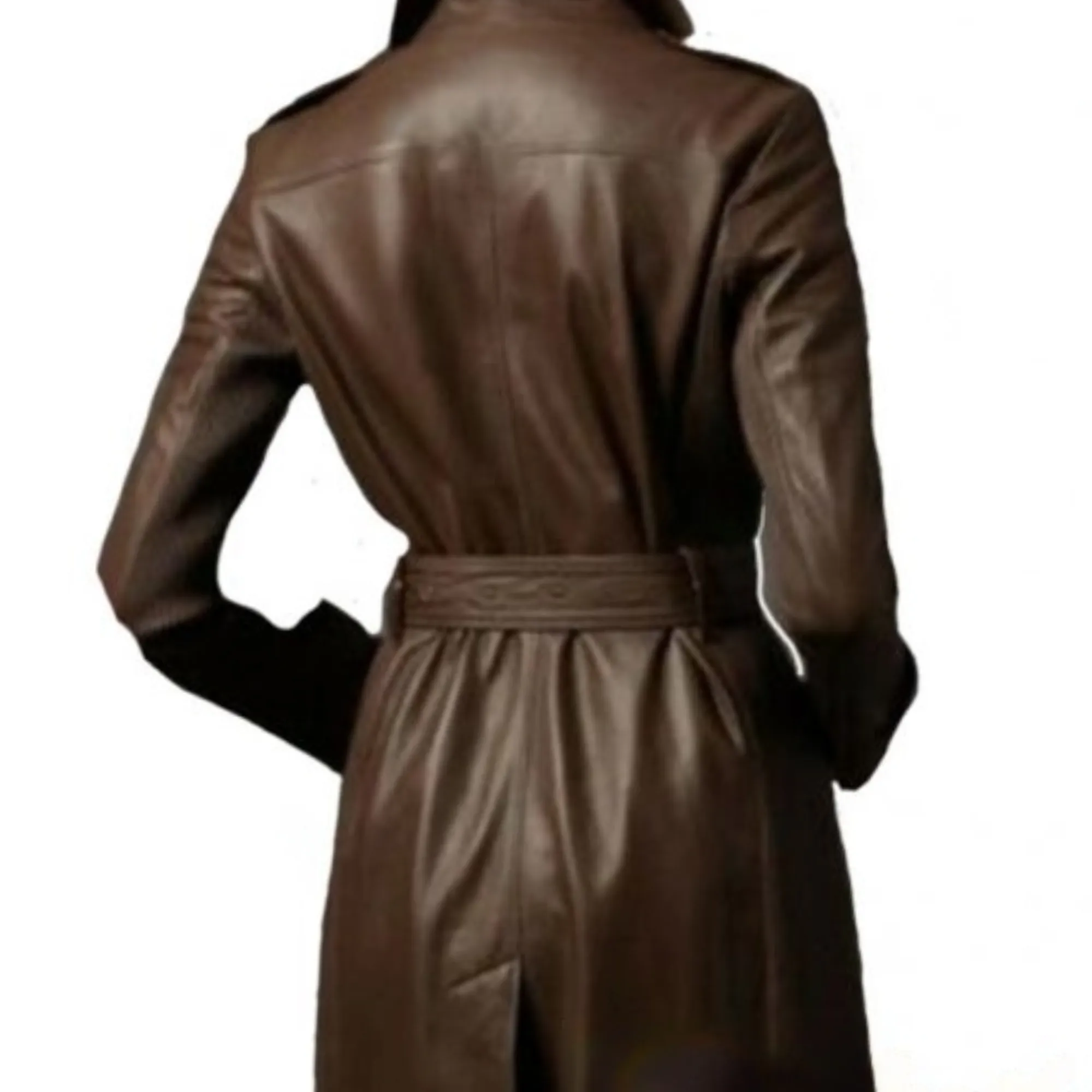 Womens Brown Leather Coat