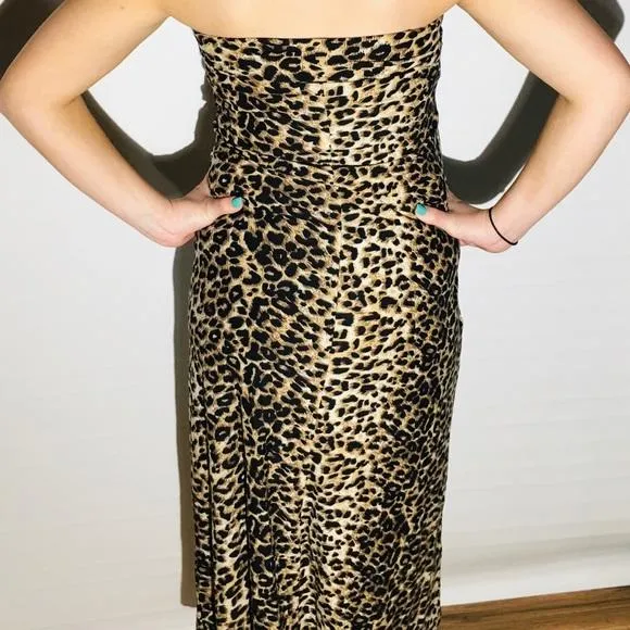 Womens Cheetah Skirt or Strapless Dress Sizes 0-10