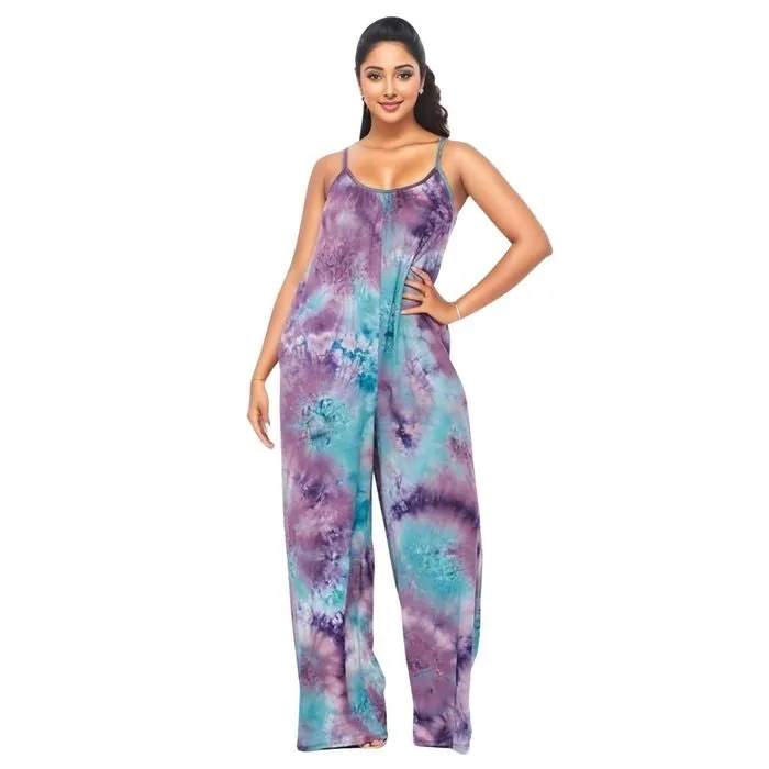 Women’s Purple Tie Dye Jumpsuit