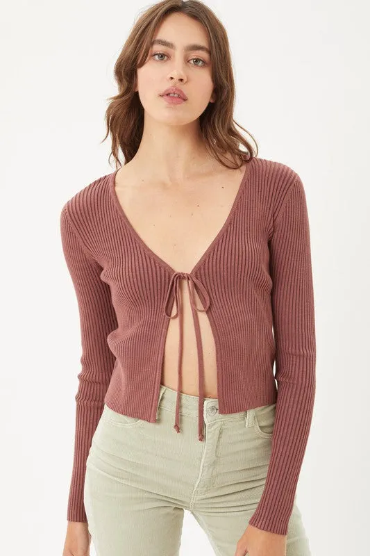 Women's V-neck Knit Top