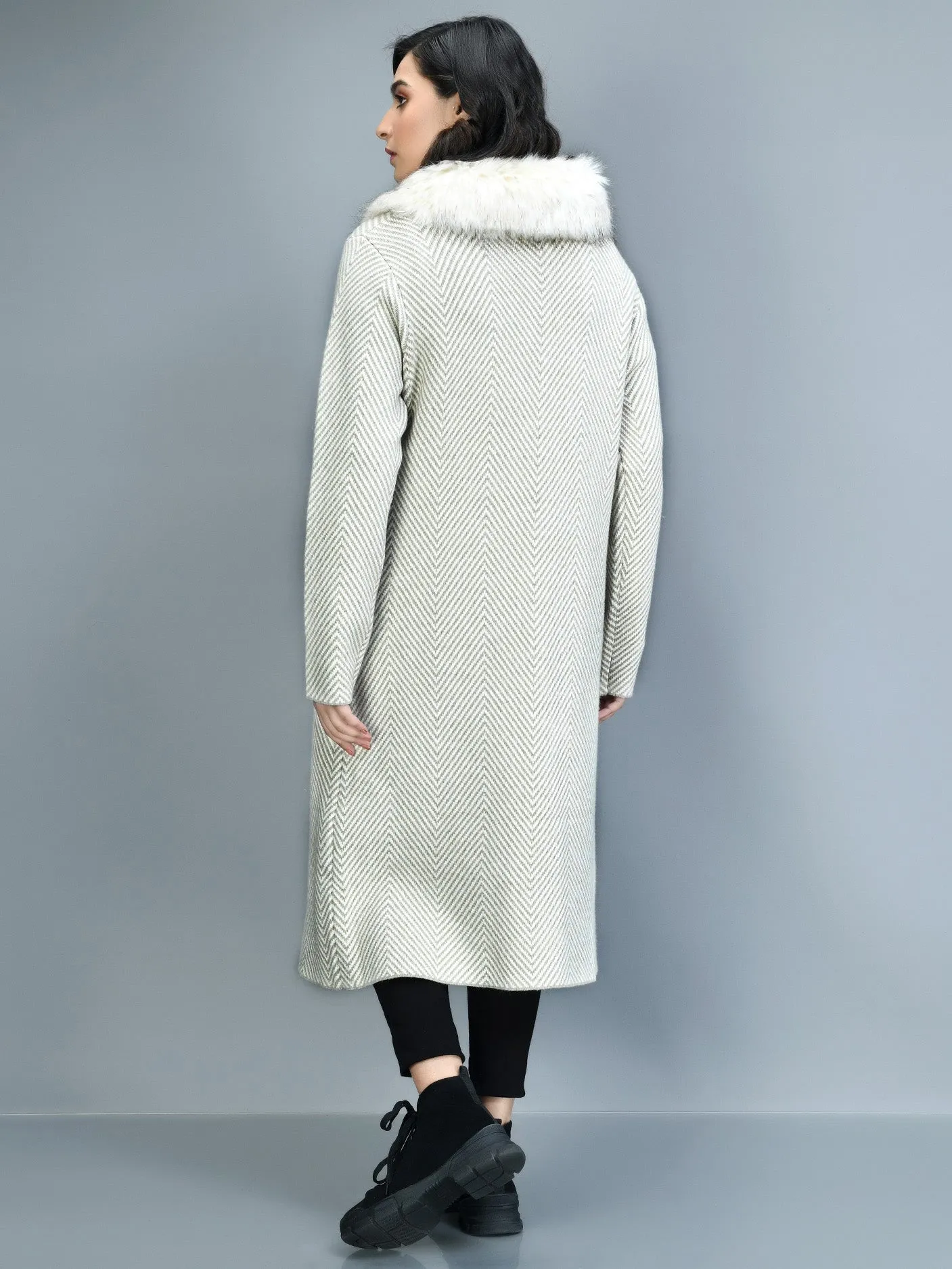 Zigzag Faur Fur Coat