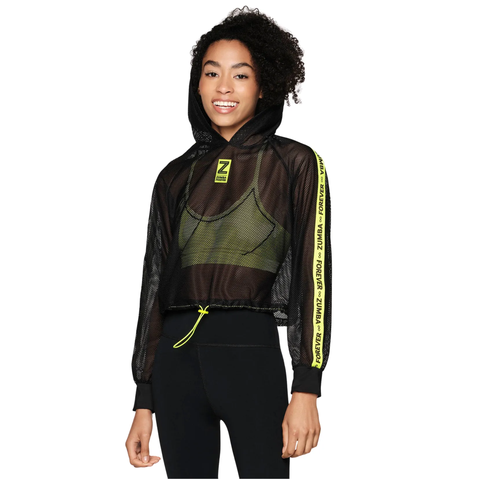 Zumba Forever Mesh Crop Hoodie