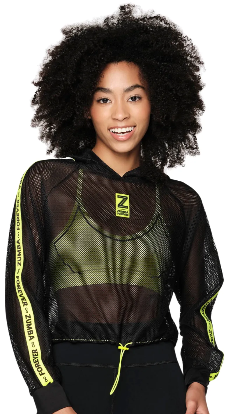 Zumba Forever Mesh Crop Hoodie