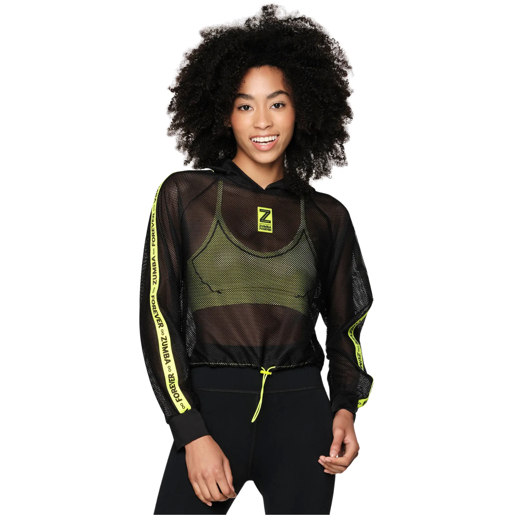 Zumba Forever Mesh Crop Hoodie